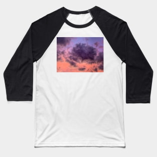 Purple Cloud and Sky Baseball T-Shirt